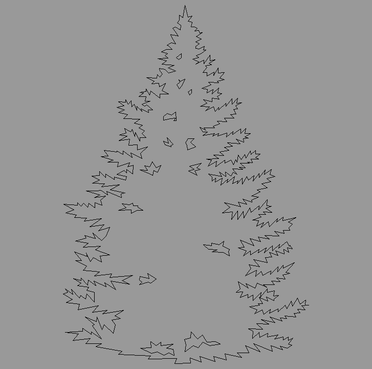 Bloque Autocad Vista de Árbol Diseño 23 Bibliot. 2D-3D en Alzado